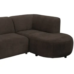 Leen Bakker Hoekbank Luna rechts - stof Rebel - bruin New