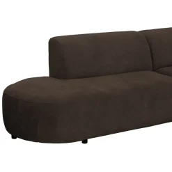 Leen Bakker Hoekbank Luna rechts - stof Rebel - bruin New