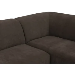 Leen Bakker Hoekbank Luna rechts - stof Rebel - bruin New