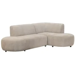 Leen Bakker Hoekbank Luna rechts - stof Rebel - beige Discount