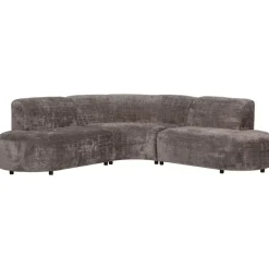 Leen Bakker Hoekbank Luna rond - stof Cremona - taupe Hot