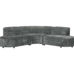 Leen Bakker Hoekbank Luna rond - stof Cremona - grijs Clearance