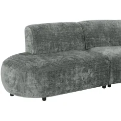 Leen Bakker Hoekbank Luna rond - stof Cremona - grijs Clearance