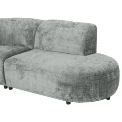 Leen Bakker Hoekbank Luna rond - stof Cremona - grijs Clearance