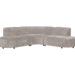 Leen Bakker Hoekbank Luna rond - stof Cremona - beige Discount