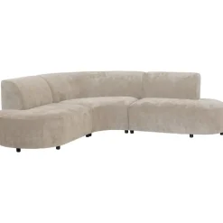 Leen Bakker Hoekbank Luna rond - stof Rebel - beige Hot