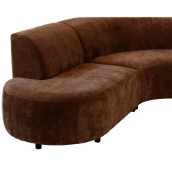 Leen Bakker Hoekbank Luna rond - stof Rebel - terracotta Best