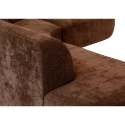 Leen Bakker Hoekbank Luna rond - stof Rebel - terracotta Best