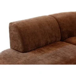 Leen Bakker Hoekbank Luna rond - stof Rebel - terracotta Best