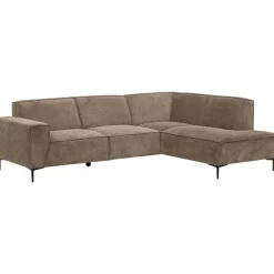 Leen Bakker Hoekbank Romy rechts - stof Egon - taupe Hot