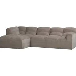 Leen Bakker Hoekbank Tibas links - stof Raven - beige Outlet