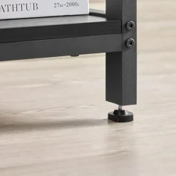 Merkloos Hoekbureau - vintage - 2 legplanken - 138x76x138 cm - zwart