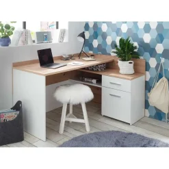 Emob Hoekbureau Morkov - eik/wit New