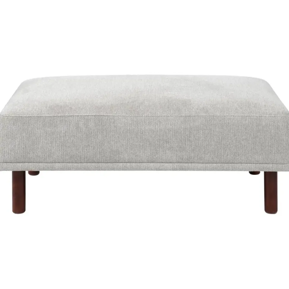 Leen Bakker HOLT - Ottomaan - Lichtgrijs - Polyester Clearance