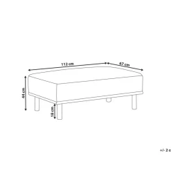Leen Bakker HOLT - Ottomaan - Wit - Bouclé New