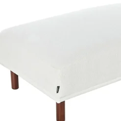 Leen Bakker HOLT - Ottomaan - Wit - Bouclé New