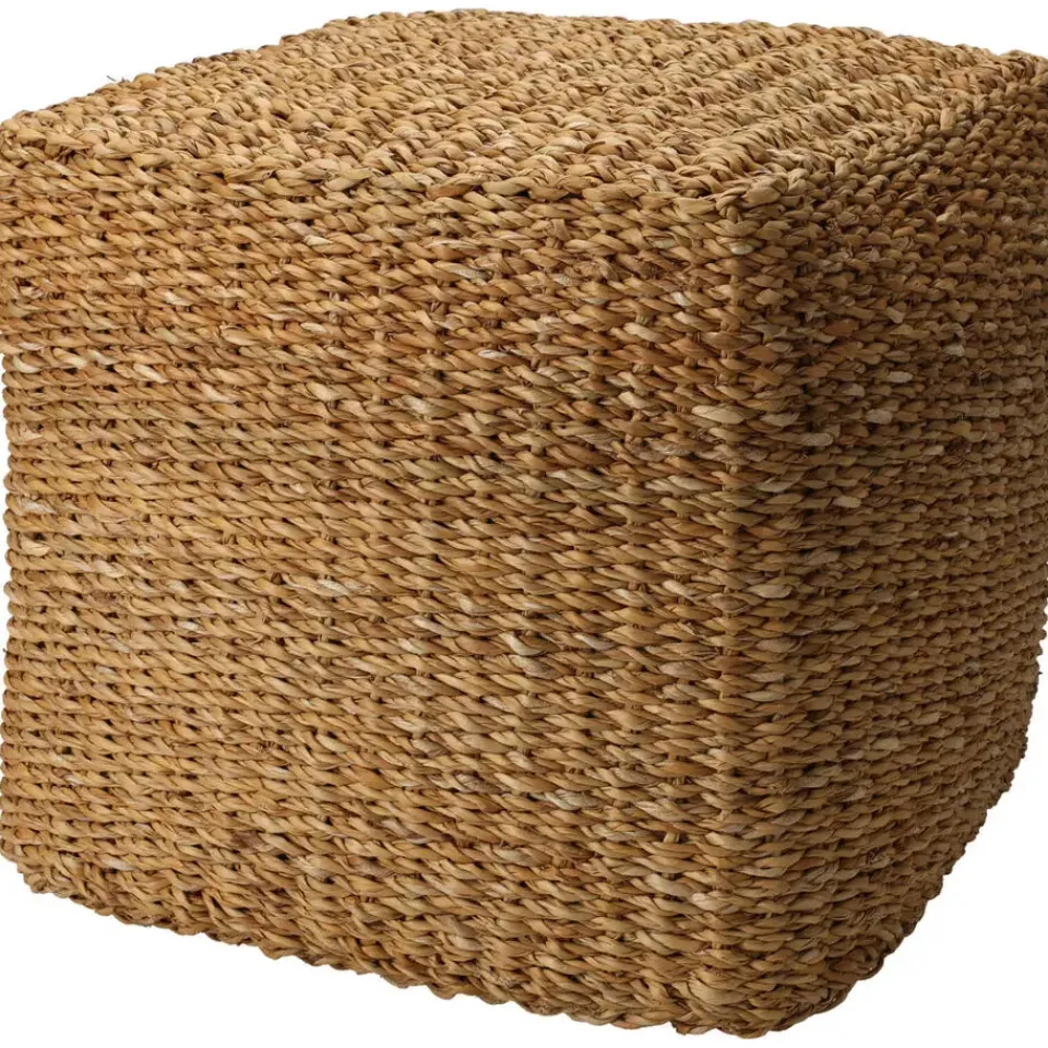 Home & Styling Home & Styiling Poef Nature - vierkant - zeegras - D40 x H40 cm New