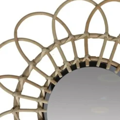 Home & Styling Ronde wandspiegel bohemian - bruin - bamboo- D45cm Online