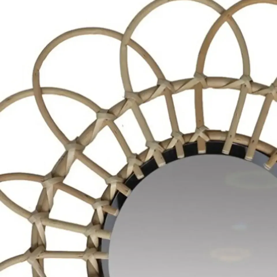 Home & Styling Ronde wandspiegel bohemian - bruin - bamboo- D45cm Online