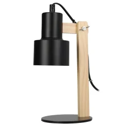 Home & Styling Tafellamp/bureaulampje - metaal - zwart - 32 cm Online