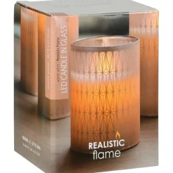 Home & Styling Home and Styling LED kaars - in glas - warm wit - D7,5 x H10 cm Sale