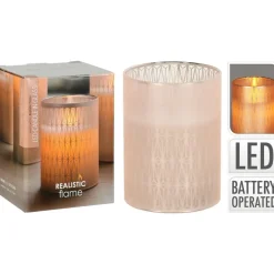 Home & Styling Home and Styling LED kaars - in glas - warm wit - D7,5 x H10 cm Sale