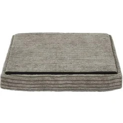 The Home Deco Factory Home Deco - Poefje - opbergbox - rib - zacht taupe - 38 x 38cm