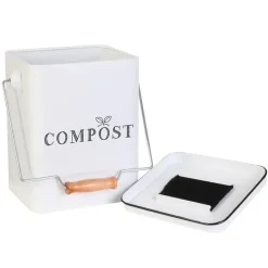 The Home Deco Factory Home deco factory afvalbakje voor aanrecht - 5L - groen - compost Outlet