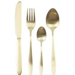 The Home Deco Factory Home Deco Factory Bestekset - 16 delig - goud - RVS - 4 personen Hot