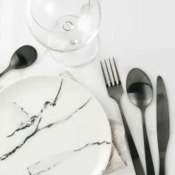 The Home Deco Factory Home Deco Factory Bestekset - 16 delig - zwart - RVS - 4 personen Online