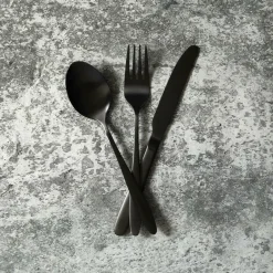 The Home Deco Factory Home Deco Factory Bestekset - 16 delig - zwart - RVS - 4 personen Online