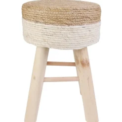 The Home Deco Factory Home Deco Factory Bijzet kruk Mirage - Ibiza/boho - dennenhout Hot