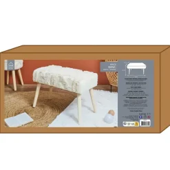 The Home Deco Factory Home Deco Factory Bijzet krukje Berber Mirage - hout - 60 x 40 cm Discount