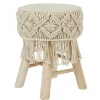 The Home Deco Factory Home Deco Factory Bijzet krukje model Macrame - naturel - H42 cm