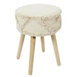 The Home Deco Factory Home Deco Factory Bijzet krukje model Macrame - naturel - H41 cm Discount