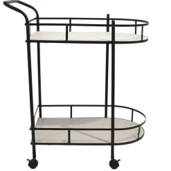 The Home Deco Factory Home Deco Factory Keukentrolley Bistro - metaal/hout - 68x39x80 cm Clearance