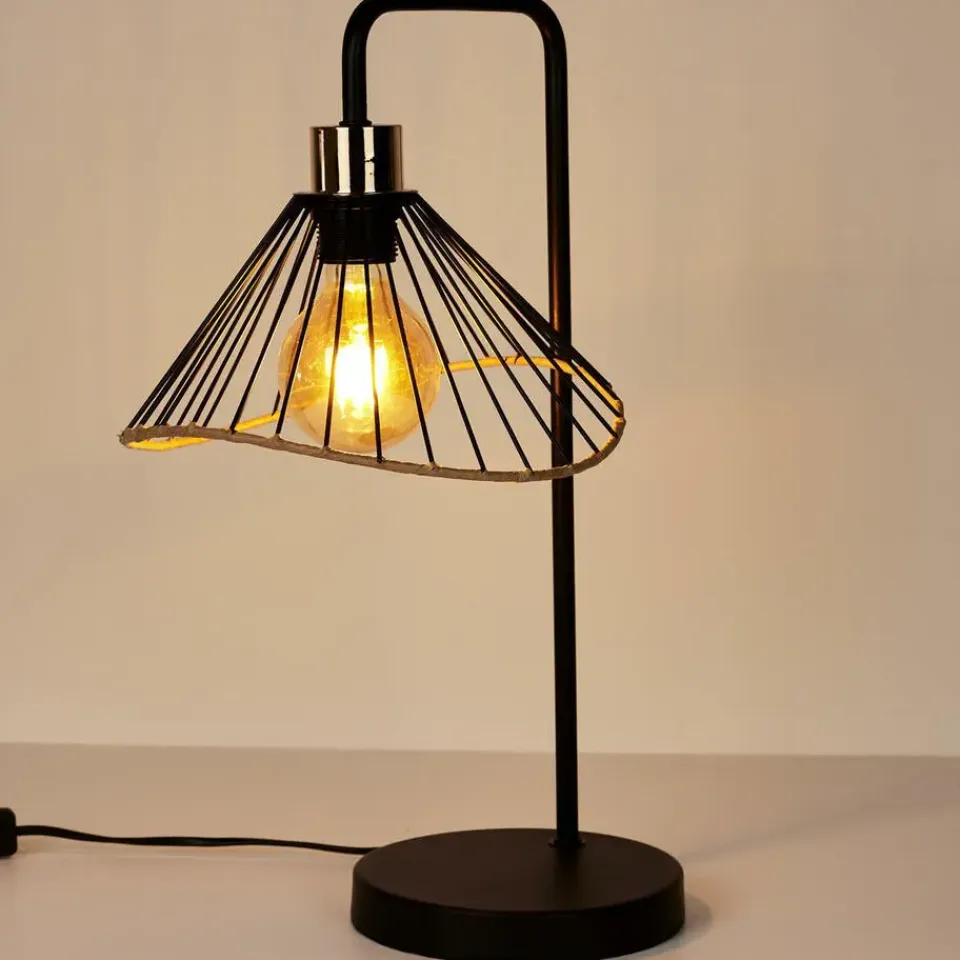 The Home Deco Factory Home deco factory LED Tafellamp Loft - zwart - 30 x 47 x 25 cm Outlet