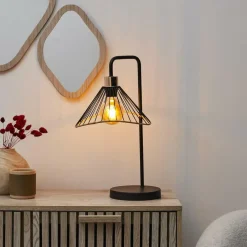 The Home Deco Factory Home deco factory LED Tafellamp Loft - zwart - 30 x 47 x 25 cm Outlet