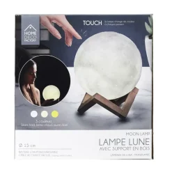 The Home Deco Factory Home Deco Factory Maanlamp - met houder - 3D - touch - oplaadbaar Clearance