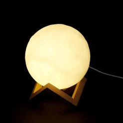 The Home Deco Factory Home Deco Factory Maanlamp - met houder - 3D - touch - oplaadbaar Clearance