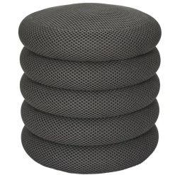 The Home Deco Factory Home Deco Factory Poef/krukje - boucle - grijs - D37 x H44 cm Sale