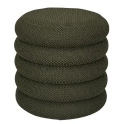 The Home Deco Factory Home Deco Factory Poef/krukje - boucle - groen - D37 x H44 cm Outlet