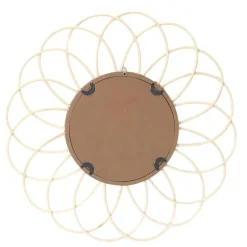 The Home Deco Factory Home deco factory Rotanspiegel - bloem - D50 cm - bohemian New