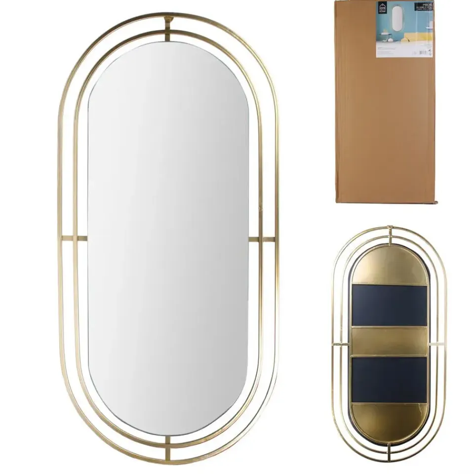 The Home Deco Factory Home Deco Factory Spiegel Marbella - ovaal - goud - L90 x B43 cm Best