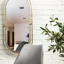 The Home Deco Factory Home Deco Factory Spiegel Marbella - ovaal - goud - L90 x B43 cm Best