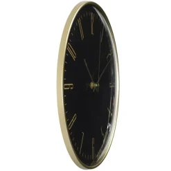 The Home Deco Factory Home deco factory stille wandklok - goud/zwart - D30 cm -kunststof Outlet