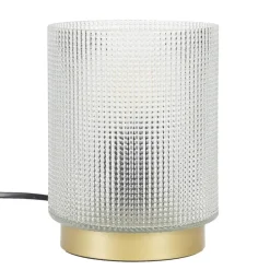 The Home Deco Factory Home deco factory tafellamp - glas - wit - 15 cm - met schakelaar Clearance