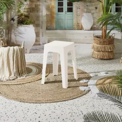 The Home Deco Factory Home Deco Factory zit krukje/stoel - creme wit - 34 x 47 cm Best