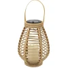 The Home Deco Factory Home deco factory Zonnelantaarn tafellamp - Solar -rotan - 26,5 cm -kaarseffect Best