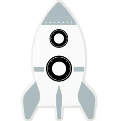 Home Deco Kids Nachtlampje - Raket met muurprojectie - 15 cm New